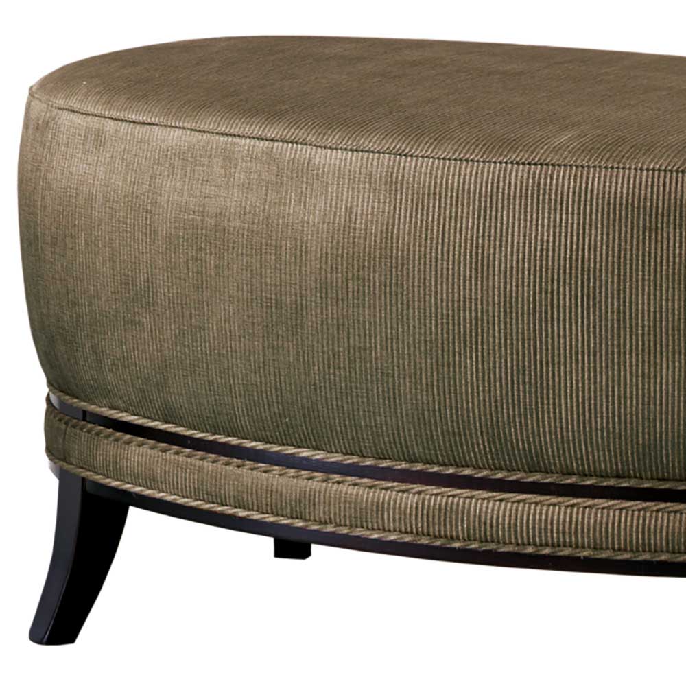 Ovaler Polsterhocker in Taupe Cord - Trevora