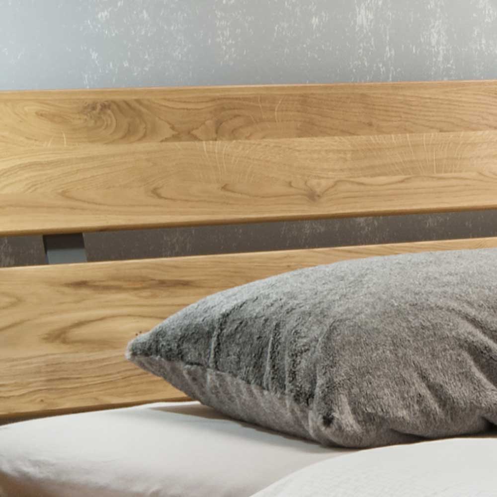 Modernes Eichen Doppelbett geölt - Teano
