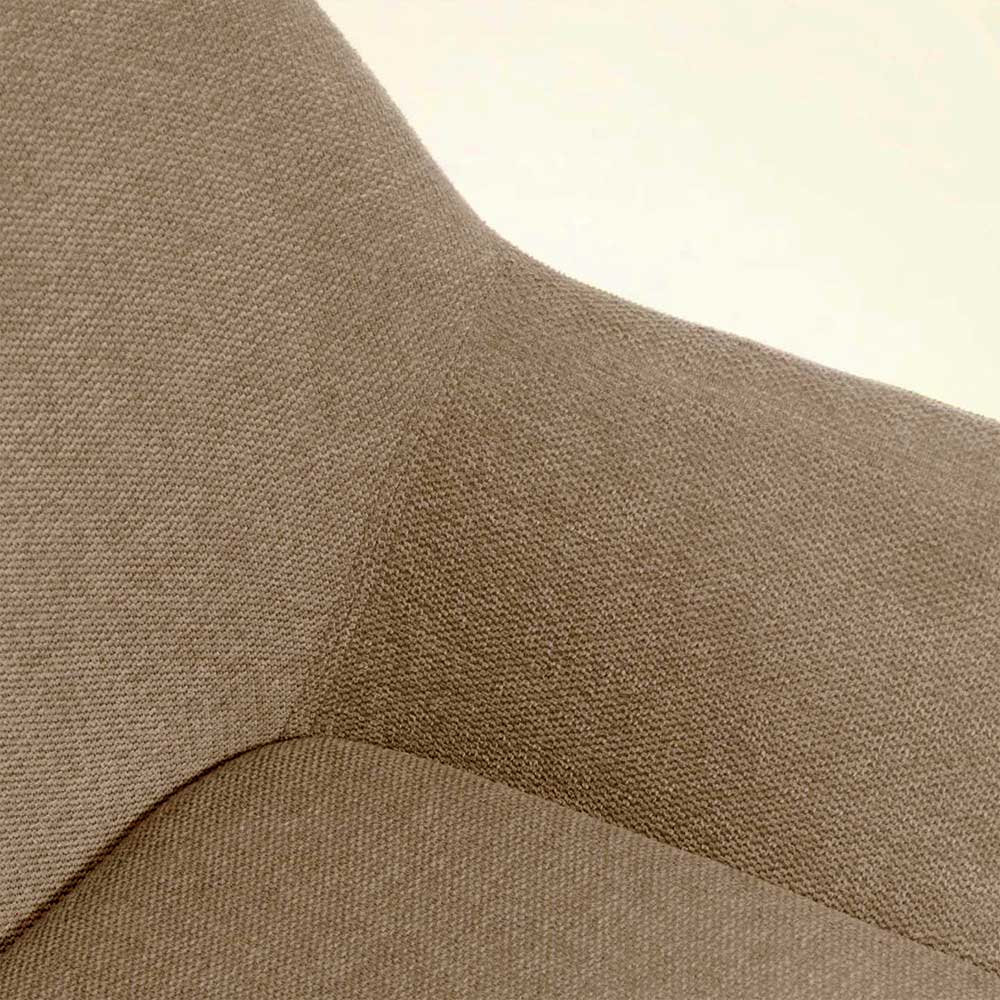 Armlehnenstühle in Beige gepolstert - Pascal (4er Set)