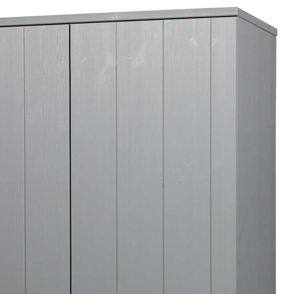 Schlafzimmer Schrank aus Holz Grau lackiert - Tastria