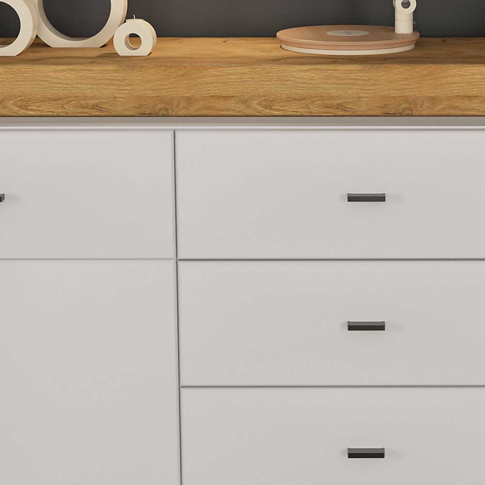 160x85x39 Sideboard in Weiß glänzend - Sofia
