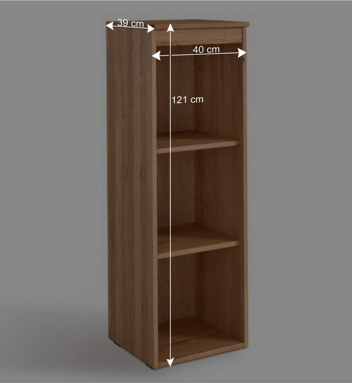 Massivholz Büroregal aus Eiche - Calexia