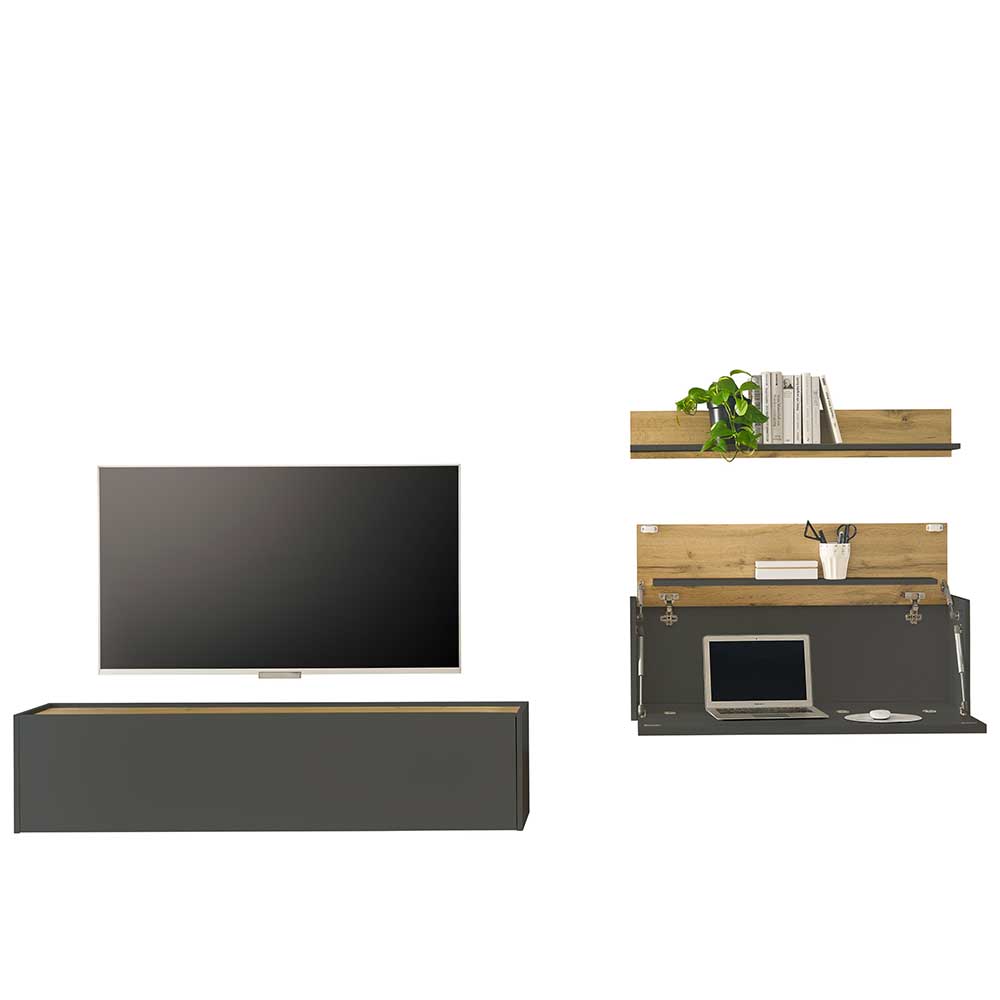 Hängende TV Anbauwand Möbel - Ahilav (dreiteilig)