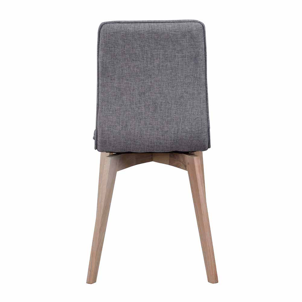 Eleganter Polsterstuhl in Grau - Mali (2er Set)