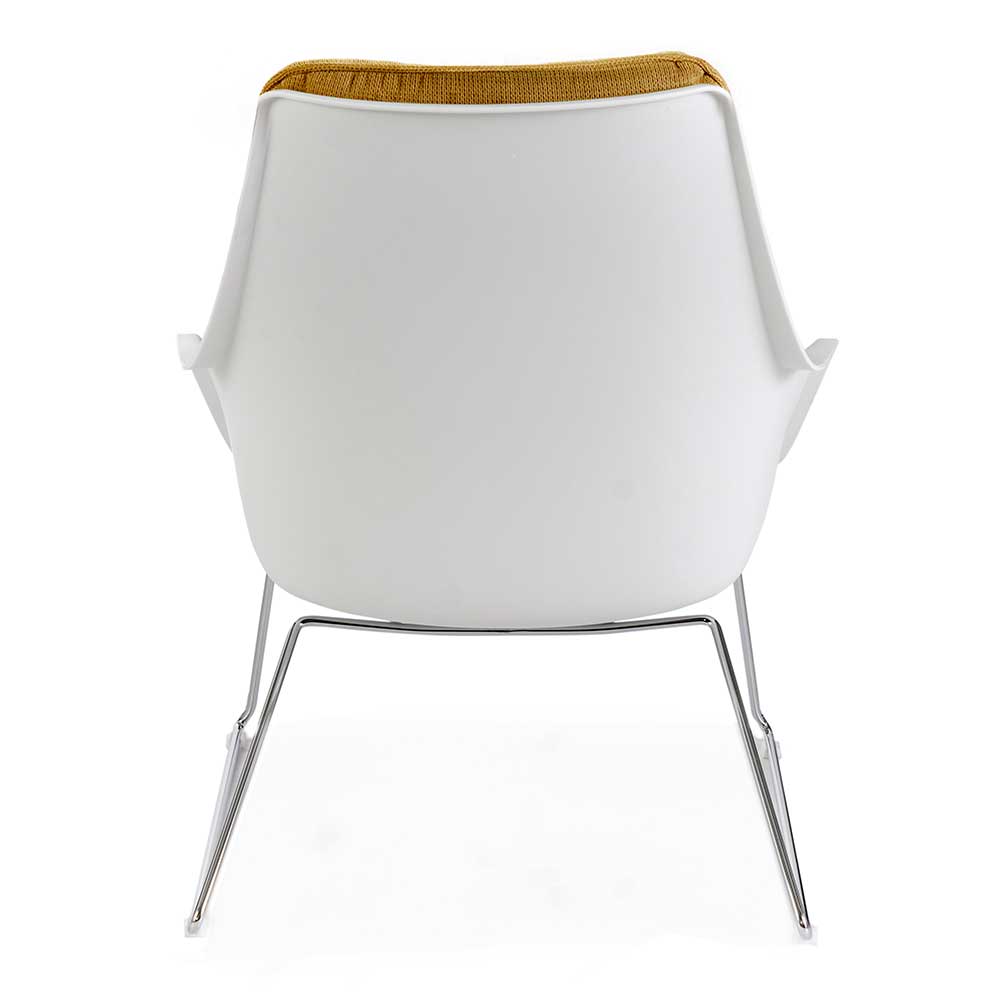 Designsessel in Gelb und Weiß - Navarra (2er Set)