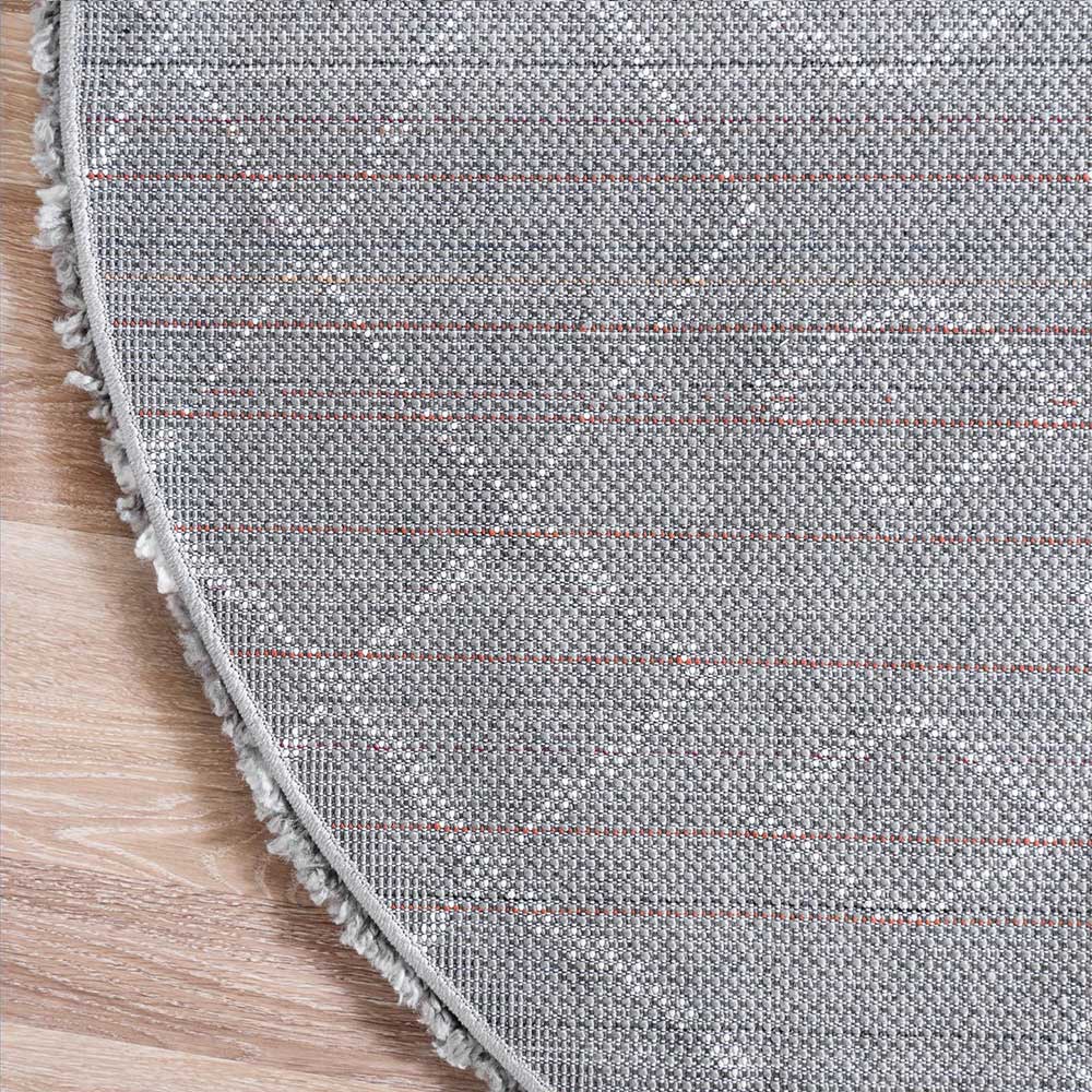 Teppich mit 150 cm Durchmesser in Grau & Creme - Ossana