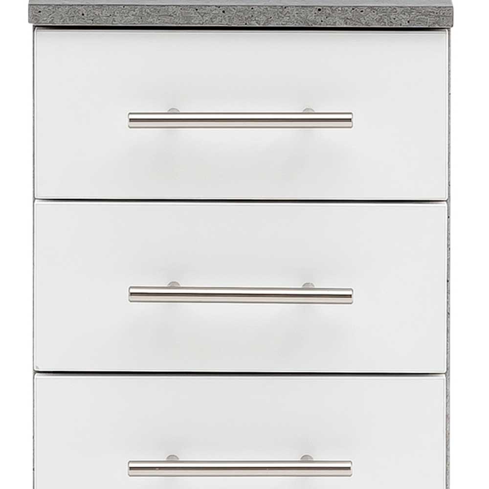Badezimmerschrank in Weiß & Beton Optik - Rilica