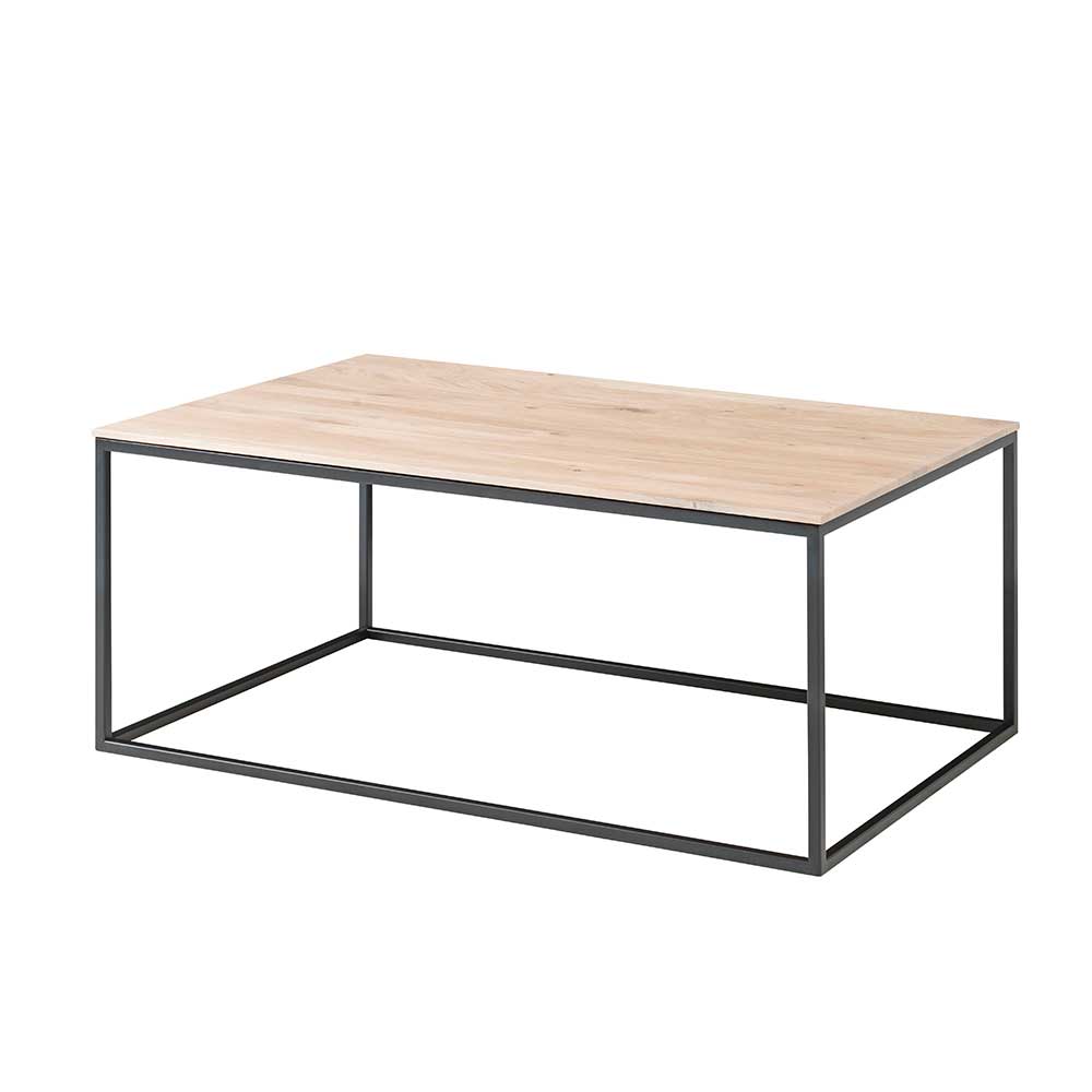 100x42x60 Couchtisch mit Eichenplatte hell - Andina