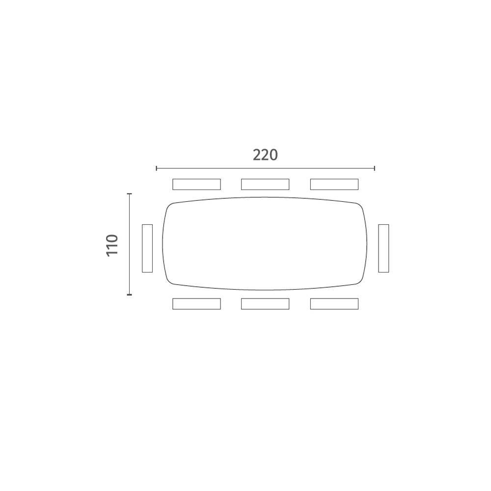 Design-Esstisch in Marmor Optik - Mint