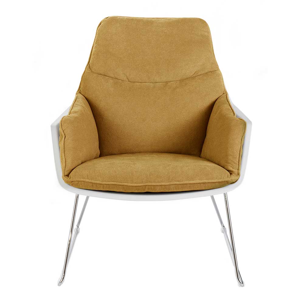 Designsessel in Gelb und Weiß - Navarra (2er Set)