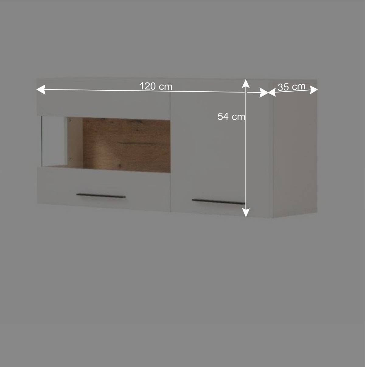 Hängevitrine in Weiß - Acke