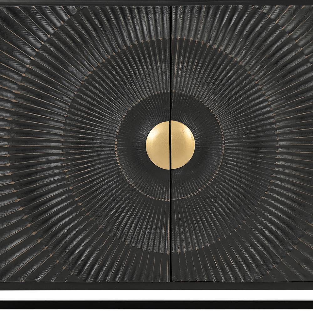 Design Sideboard in Schwarz und Gold - Oglio