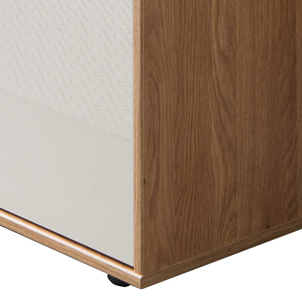 Türen-Kommode in Beige Glasfront - Emdsiva
