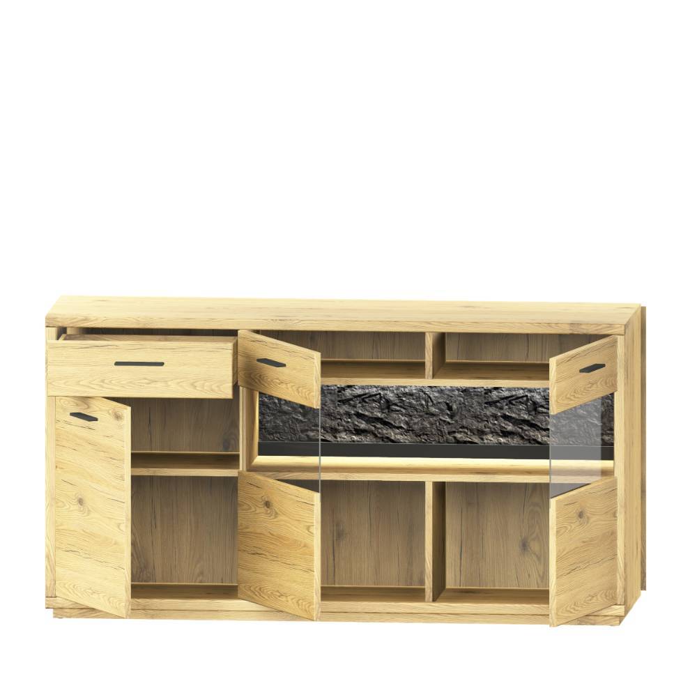Massives Sideboard aus Wildeiche Massivholz - Friburgo