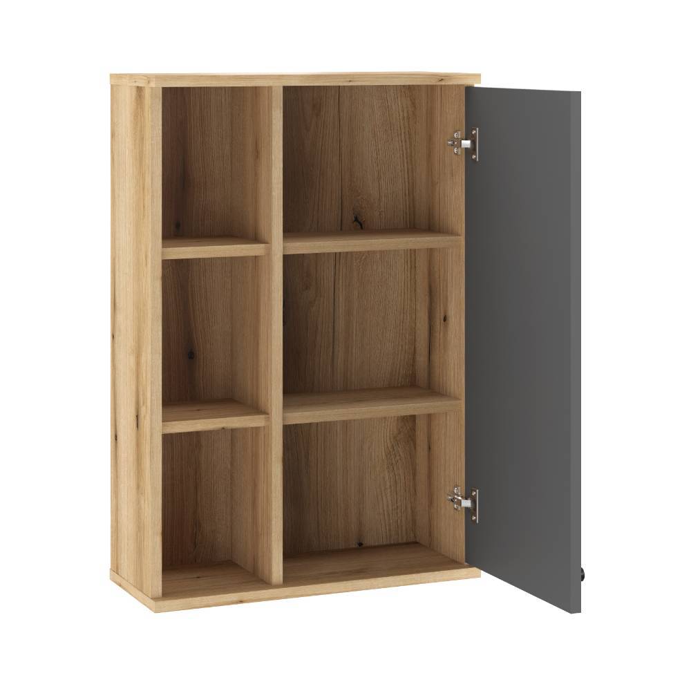 Badezimmer Hängeschrank in Grau - Niniana
