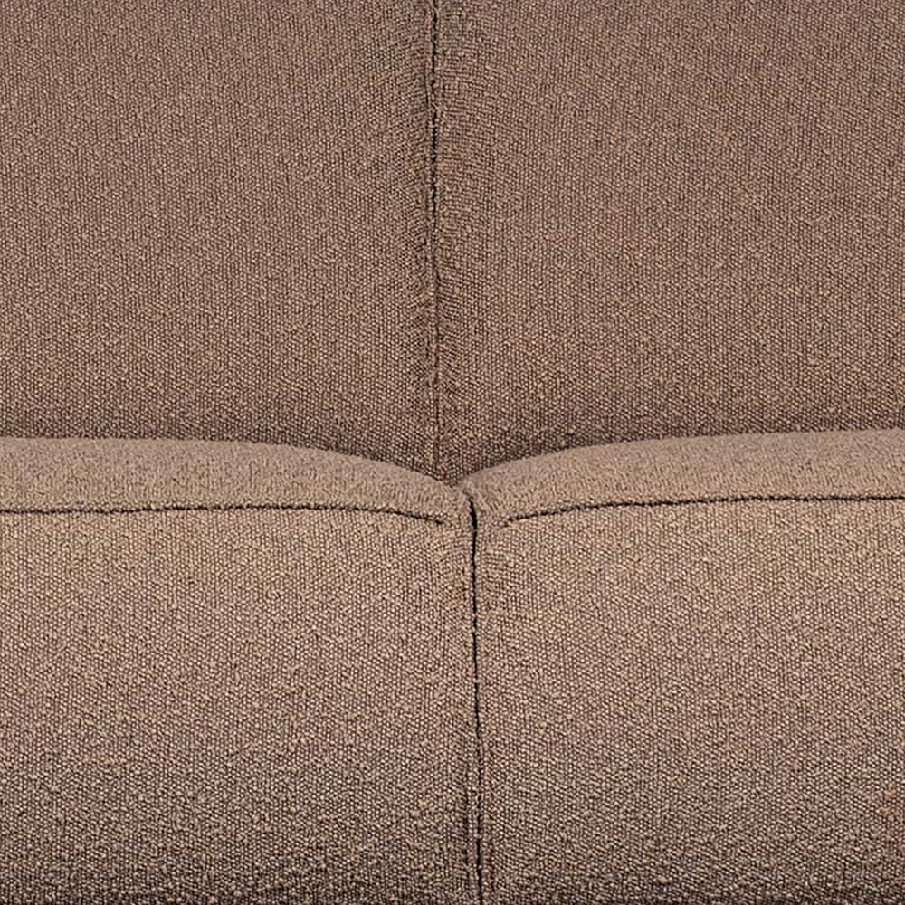 Boucle Wohnzimmercouch in hellem Braun - Mivoje