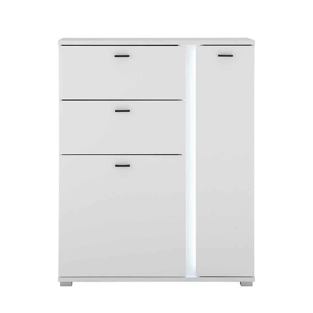 Weißes Highboard mit LED Beleuchtung - Tirol