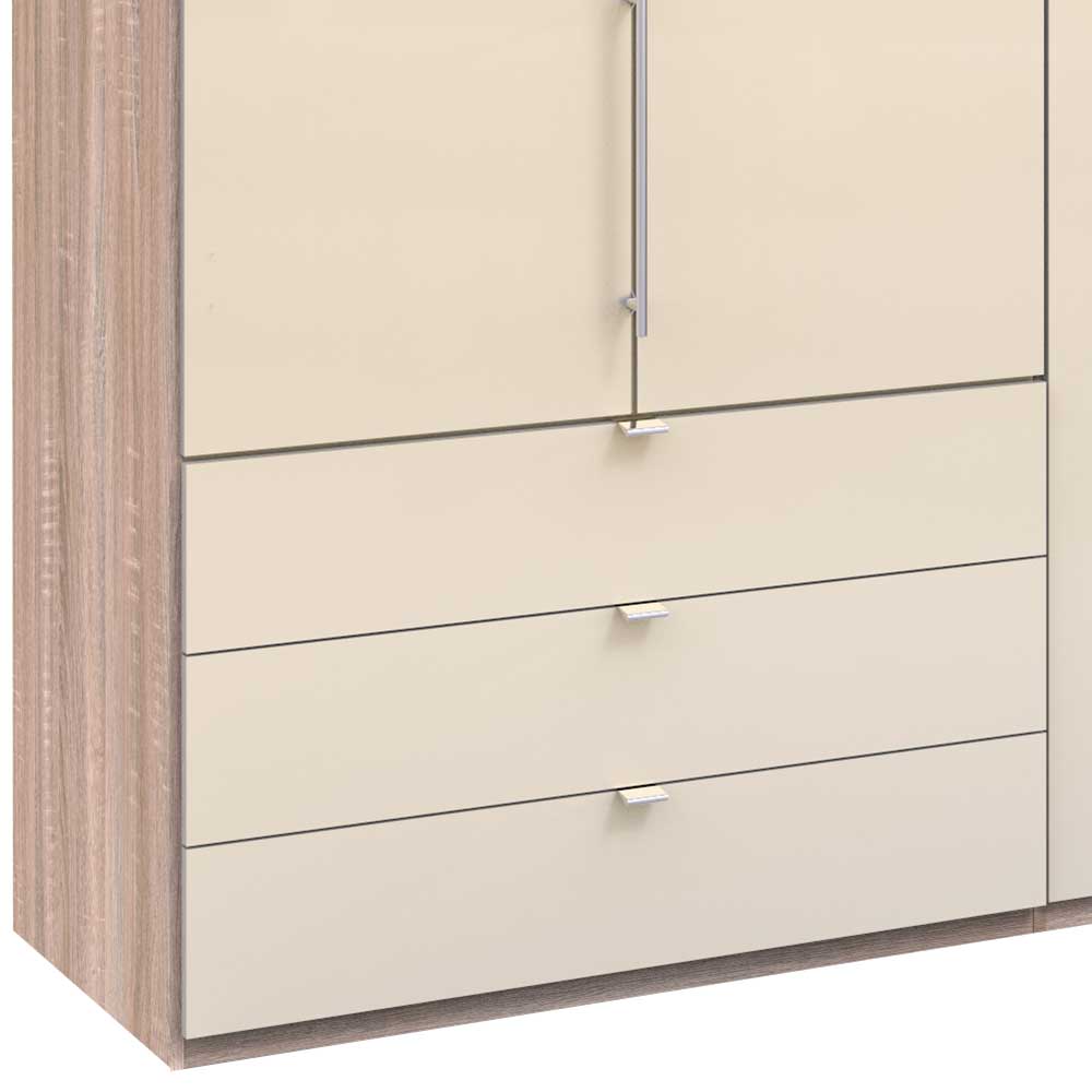 Moderner Schlafzimmerschrank mit Metallgriffen - Rativian