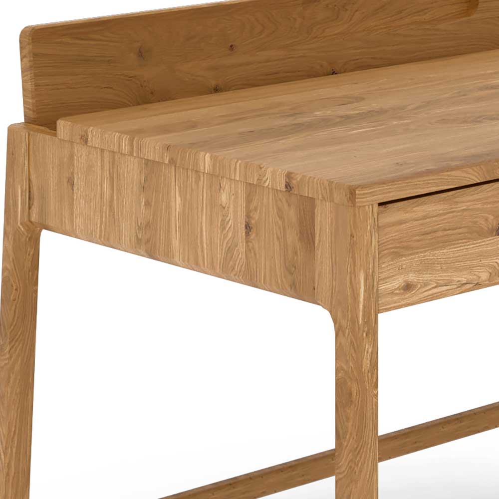 Design Schreibtisch aus Massivholz Wildeiche - Laida