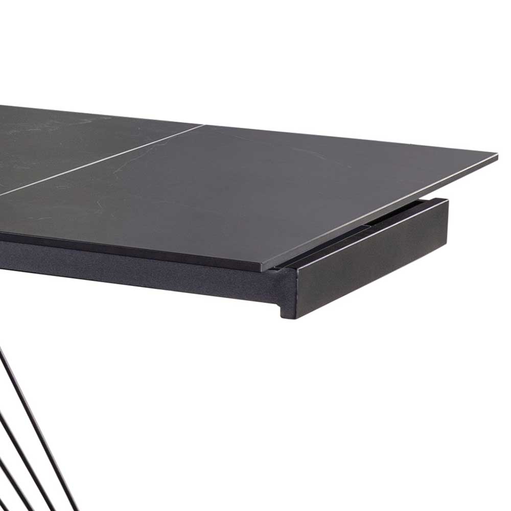 Designer Esstisch aus Keramik Marmor Schwarz - Eleri