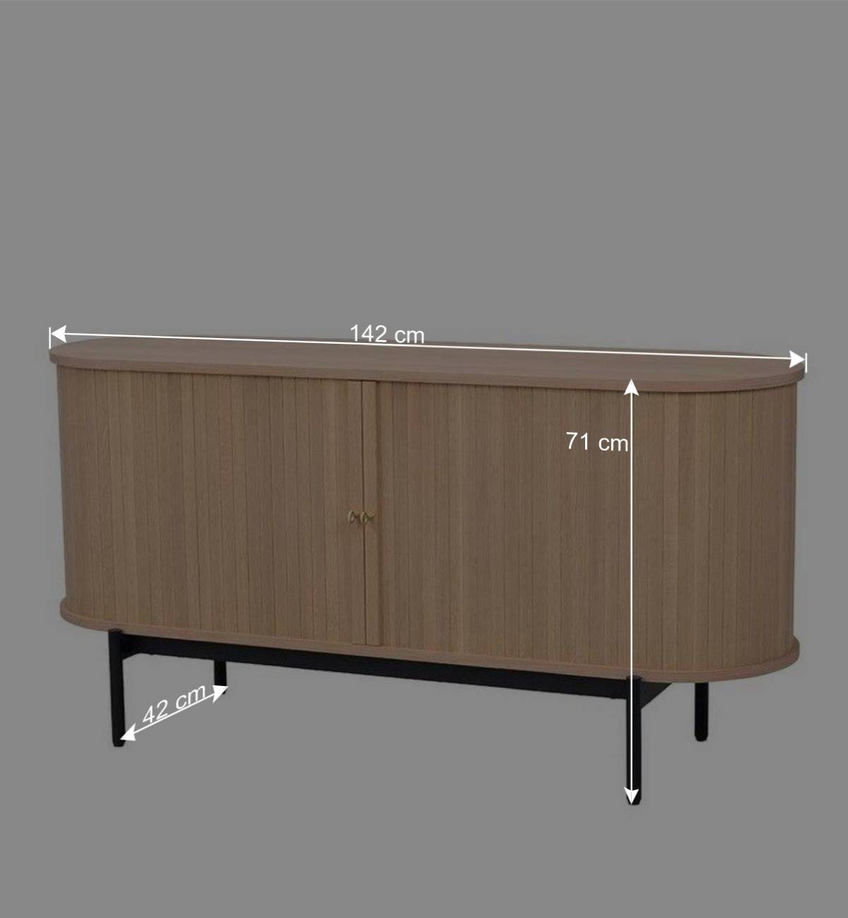 Ovale Kommode im Skandi Design - Troyes