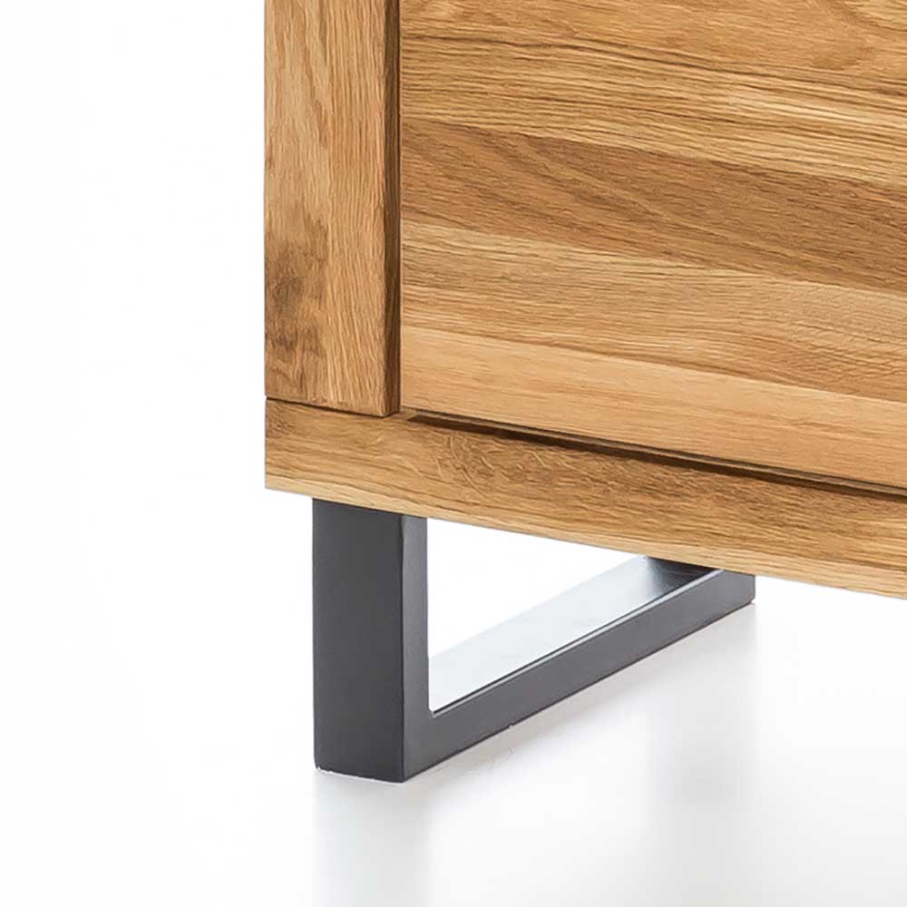 Loft Vitrinenschrank in teilmassiver Wildeiche - Arello