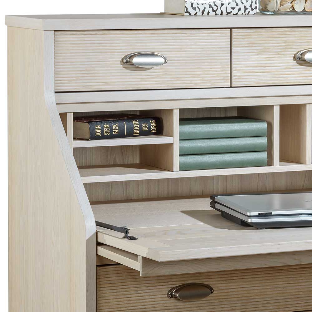87x117x44 cm Sekretär aus Eiche White Washed - Larioja