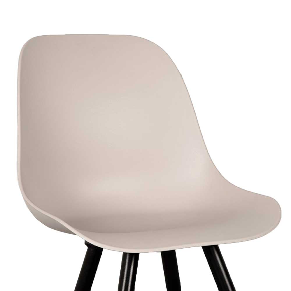 Stühle in Beige mit Schwarz - Ladinoska (2er Set)