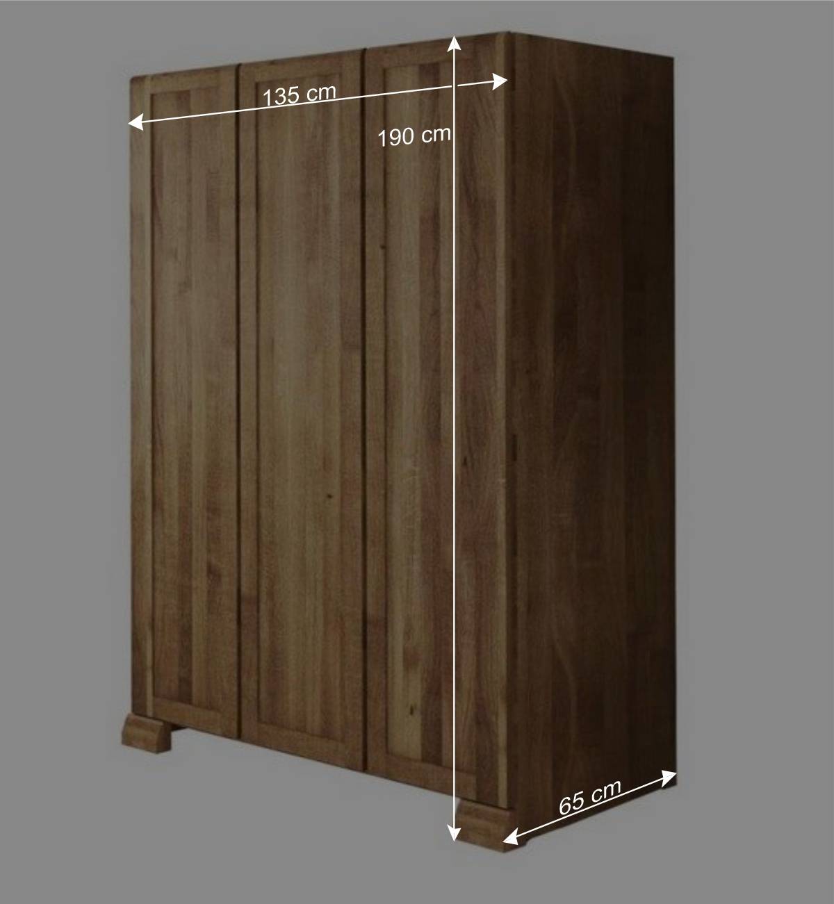 Schlafzimmerschrank Vaskov aus Wildeiche Massivholz