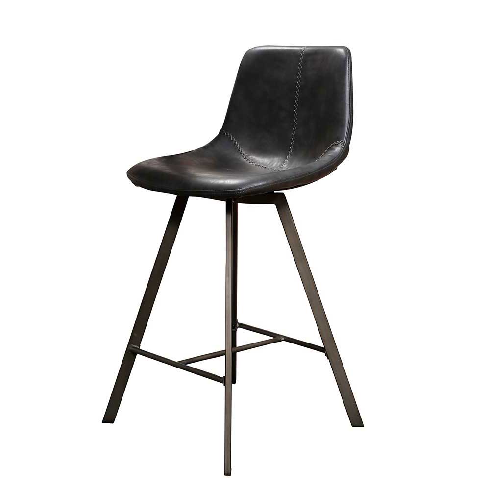 Moderne Barstühle in Schwarz - Croatia (4er Set)