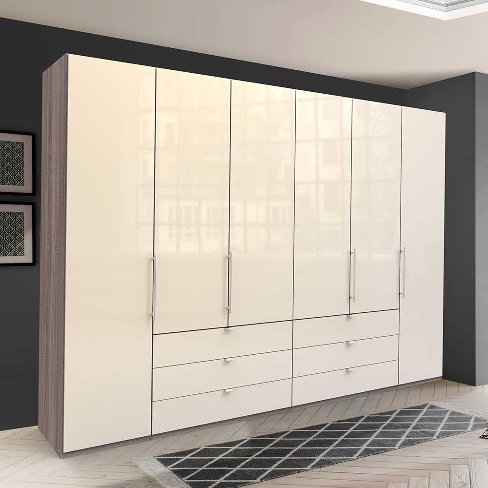 Kombi-Schlafzimmer-Kleiderschrank in Creme - Casilla