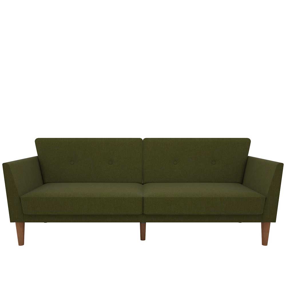 Sofa mit Bettfunktion in Oliv Grün - Limkel