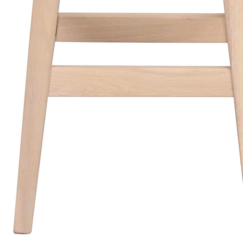 Runder Barhocker in White Wash - Boju (2er Set)