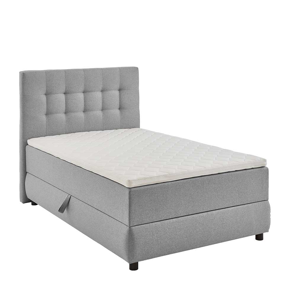 Graues Einzelbett komplett in 100x200 120x200 - Amore