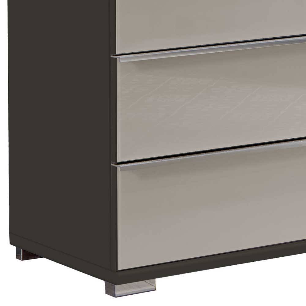 75 cm breite Hochkommode mit Glasfront - Korcula