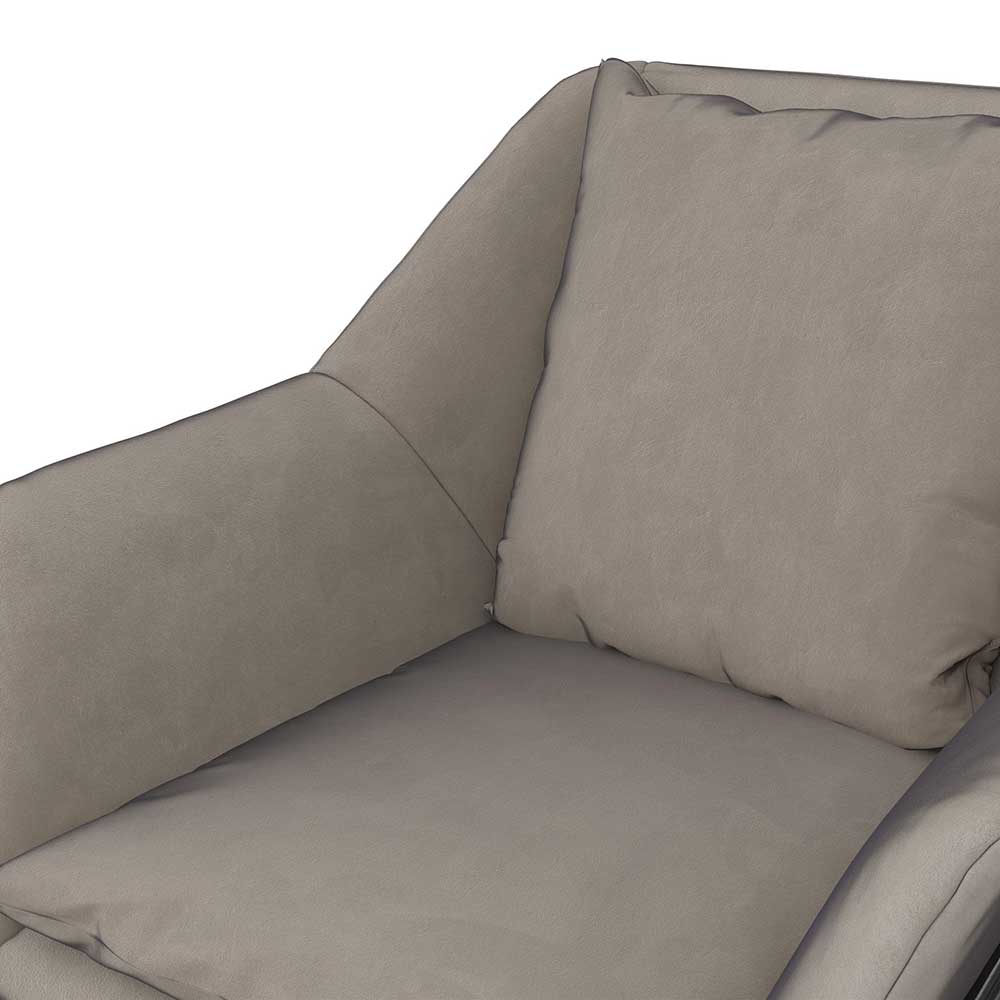 Loft Style Sessel in Grau Samt - Maric