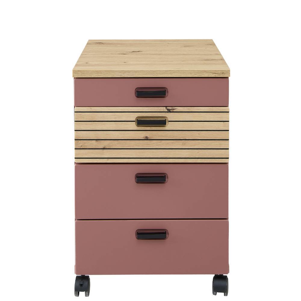 Schreibtisch Rollcontainer in Altrosa - Lusa