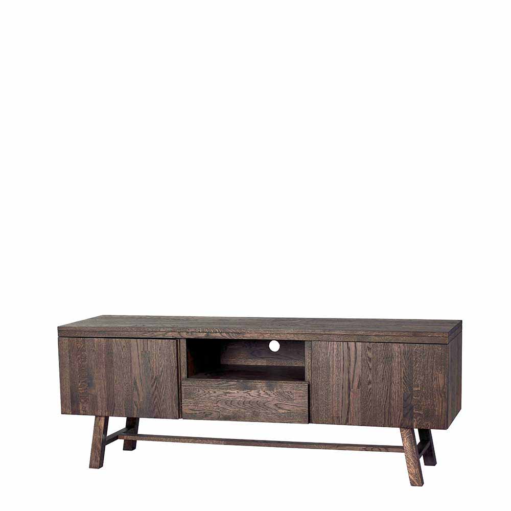 Markantes Retro TV Board aus Eiche dunkel - Vedraza