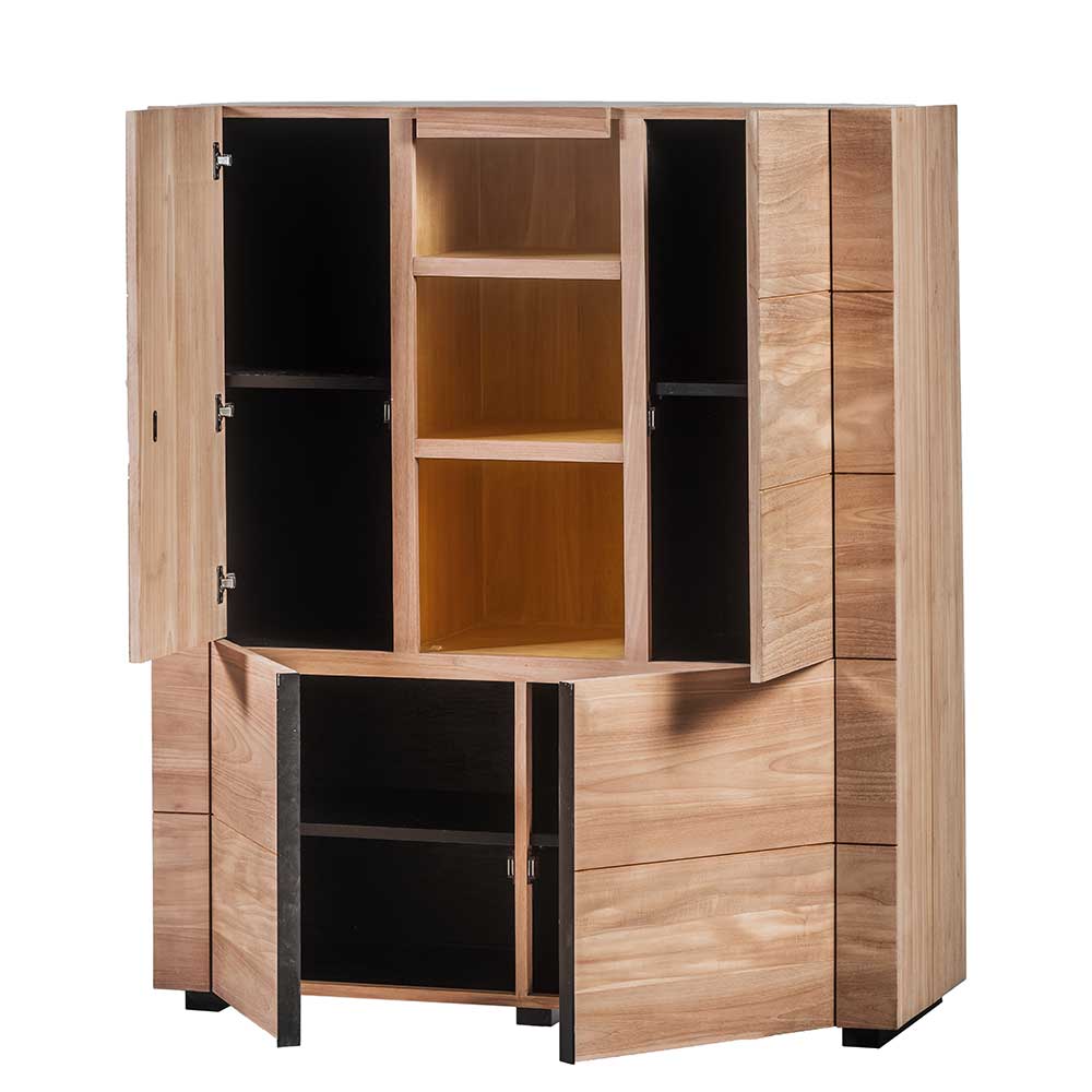126x150x48 Wohnzimmer Schrank aus Teak - Nekella