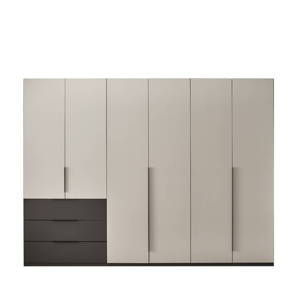 Kleiderschrank in Lichtgrau und Dunkelgrau - Hihat
