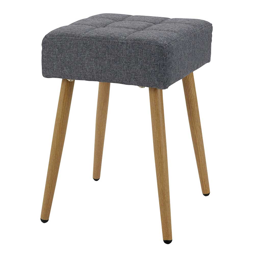 32x47x32 Polsterhocker in Anthrazit Stoff - Zoom