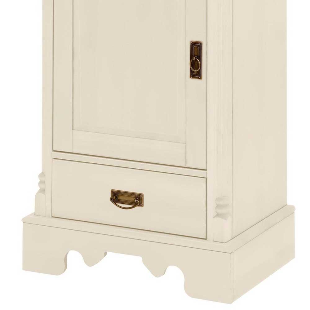 70x203x45 Landhaus Vitrine in Creme - Rospus