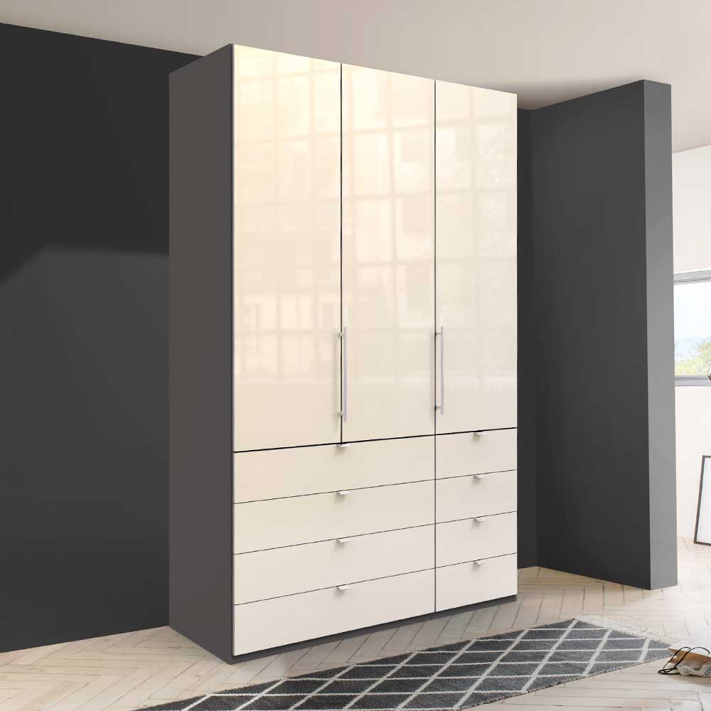 Hoher Kleiderschrank mit acht Schubladen - Nasses