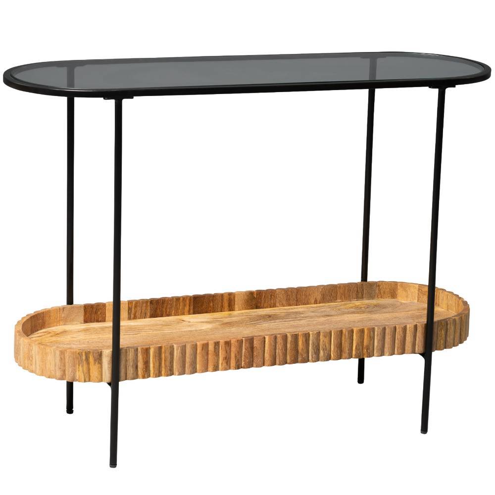 Design Konsolentisch mit Glasplatte - Luzanos