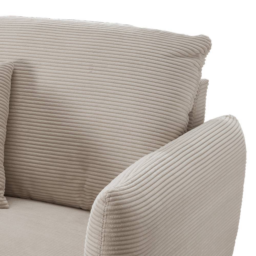 Cord Loungesessel in Beige - Wasilia