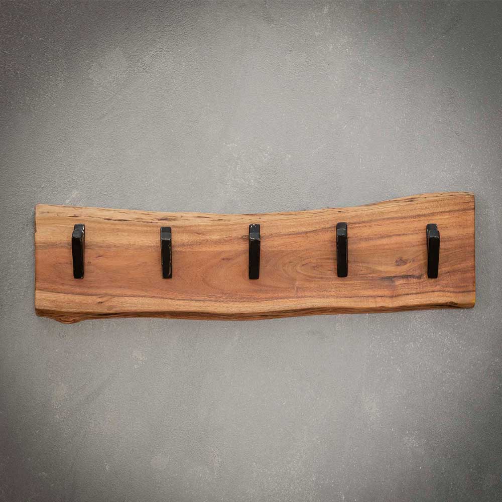 Holz Hängegarderobe mit Baumkante - Isnios