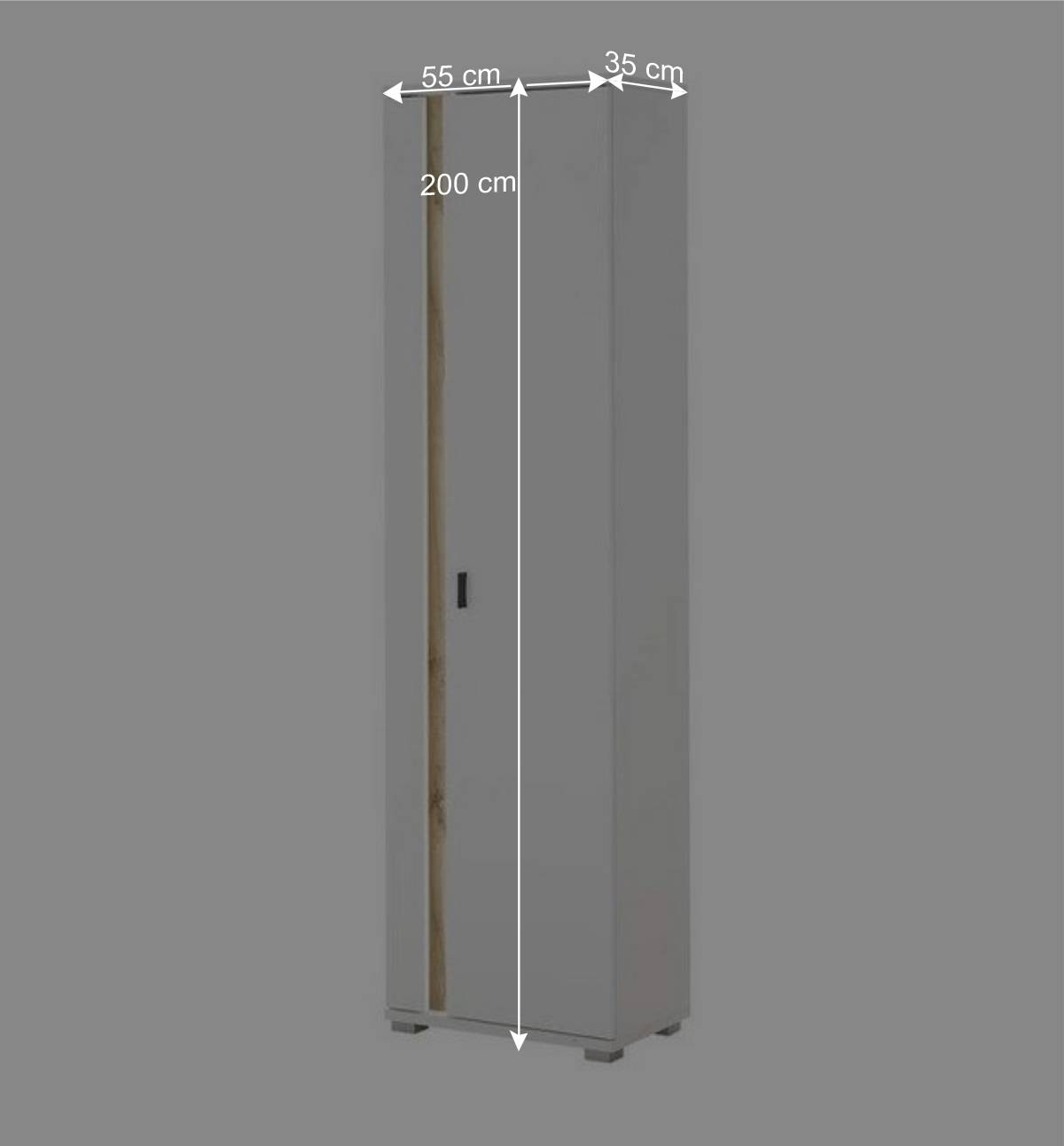 Wohnzimmer-Hochschrank mit LED Beleuchtung - Racelyn