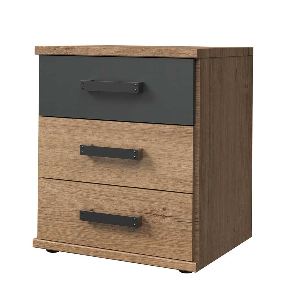 Industrial Nachtschrank mit drei Schubladen - Corpus