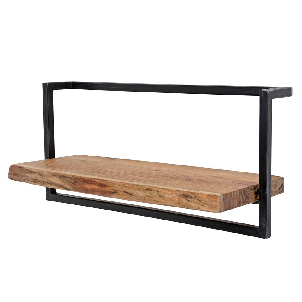 Hängendes Design Regal aus Holz & Stahl - Wenilema