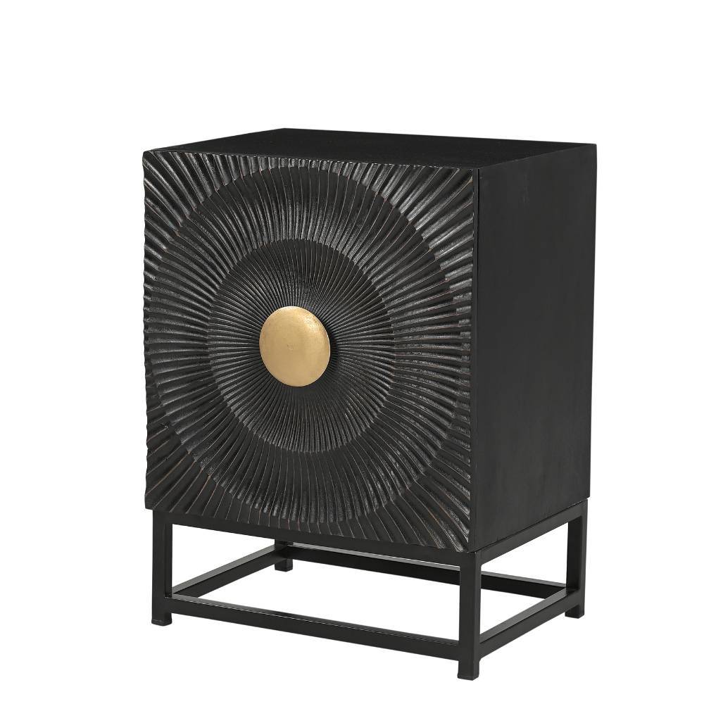 Design Nachtschrank in Schwarz und Gold - Oglio
